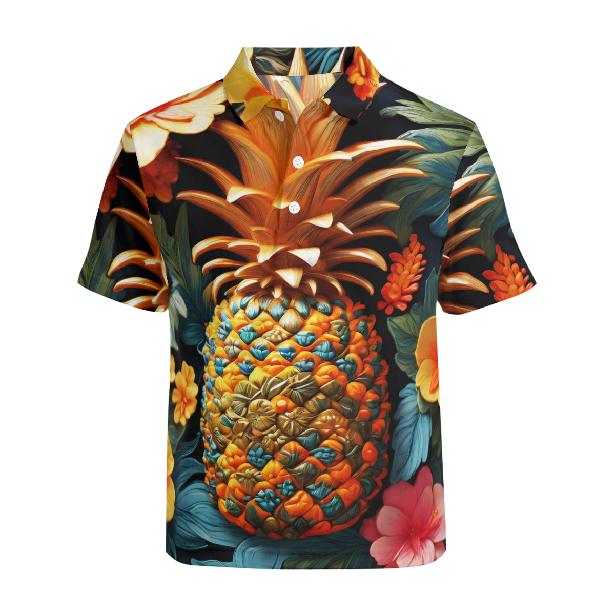 Pineapple Men's Premium European Size POLO Shirt | 95% Polyester+5% Spandex