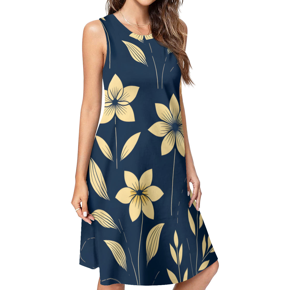 Floral Print Women's Casual Dress | Polyester