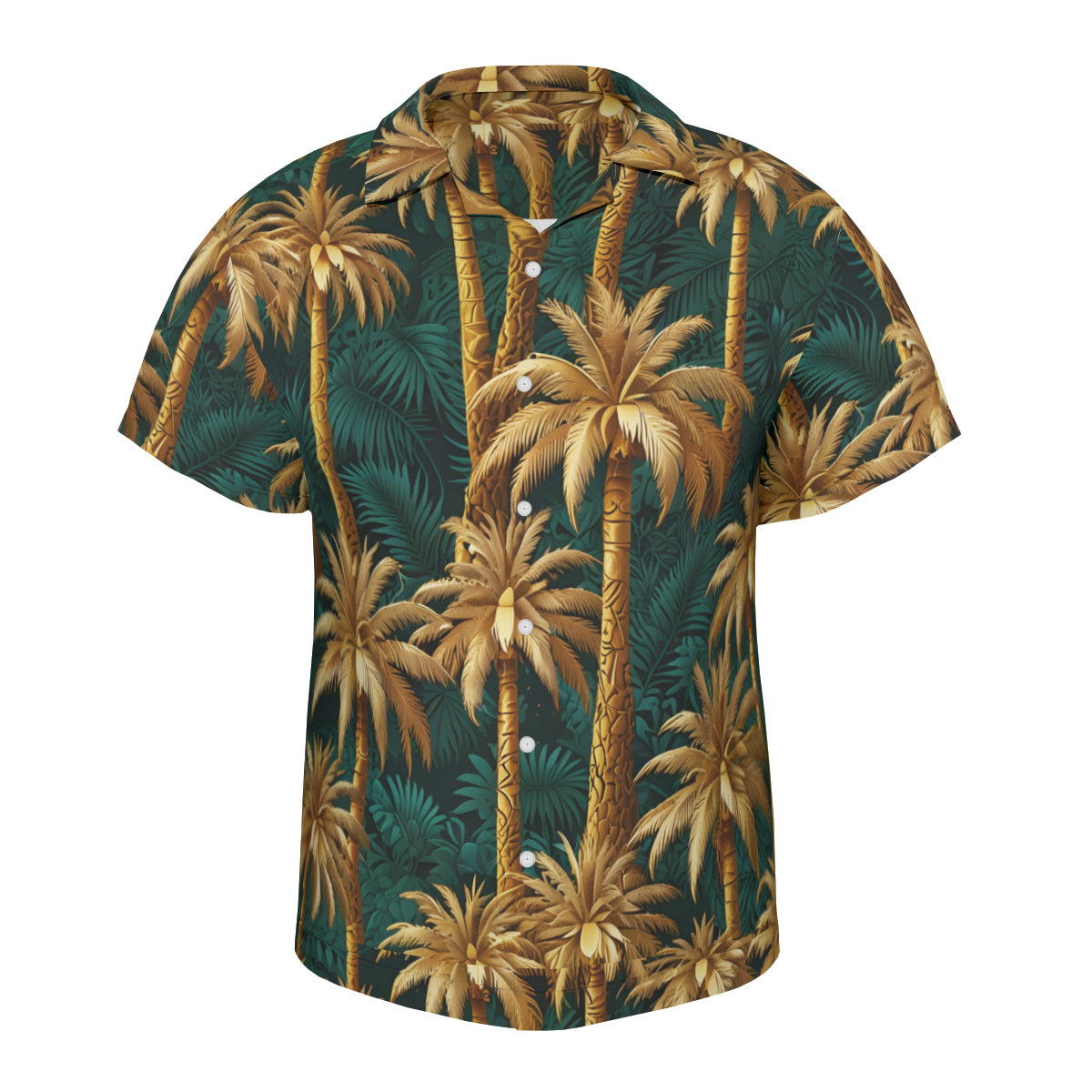 Golden Coconut Trees Men's Short Sleeves Shirt