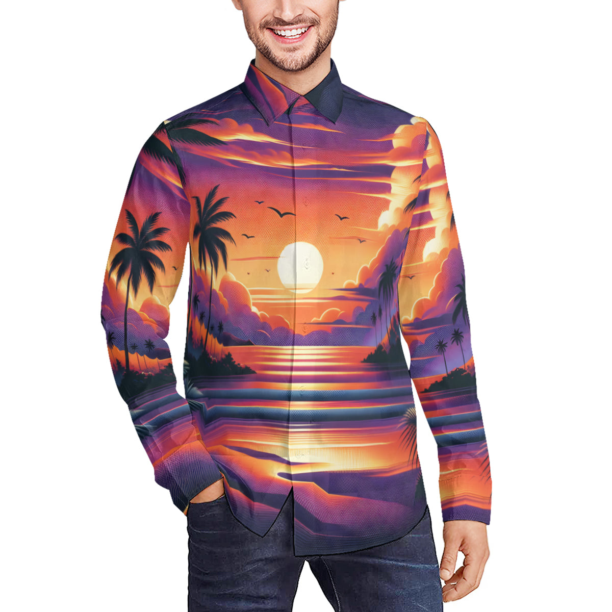 Sunrise Long Sleeves Men's Shirt