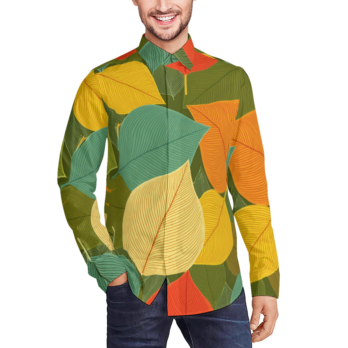 Autumn Floral Classic Long Sleeve Shirt
