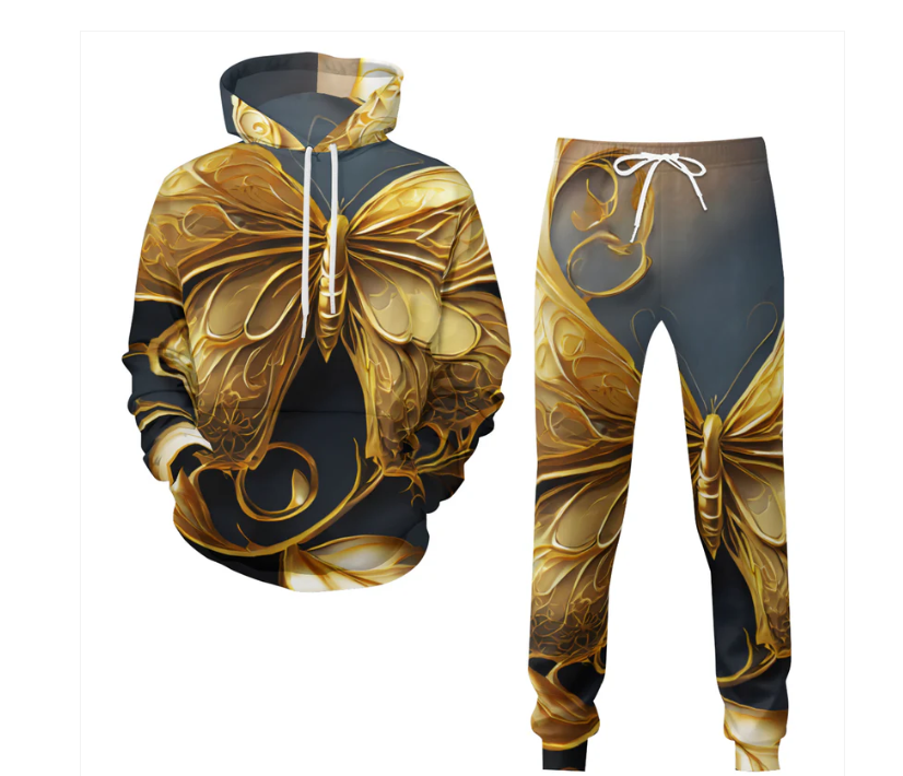 Unleash Your Style: The Golden Baroque Athletic Set at Petedoug.com!