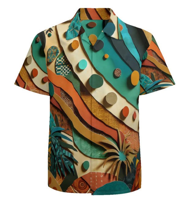 Introducing the Eclectic Vibes Shirt: A Masterpiece of Color and Design at Petedoug.com!
