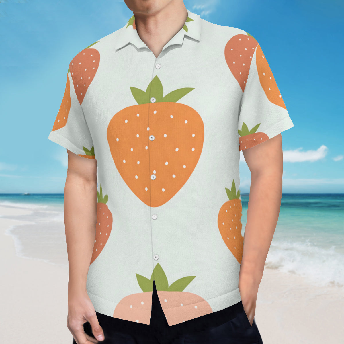 Strawberries Short Sleeves Men's Shirt