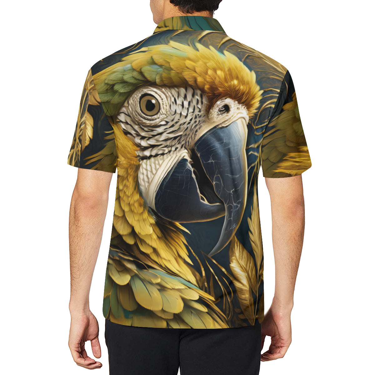 Parrot Men's Premium European Size POLO Shirt | 95% Polyester+5% Spandex