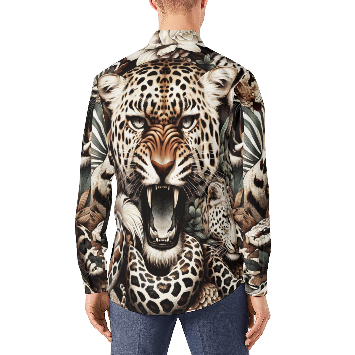 Leopard Long Sleeves Men's Shirt