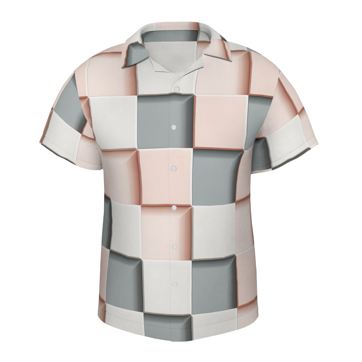 Abstract Square Short Sleeves Men's Shirt