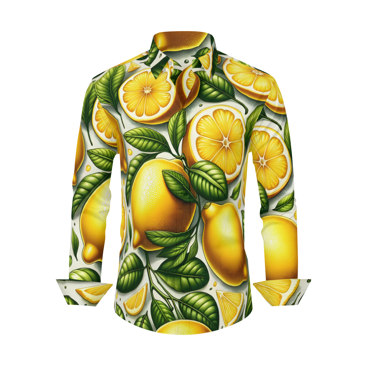 Lemon Men's Classic Long-Sleeved Shirt | Polyester