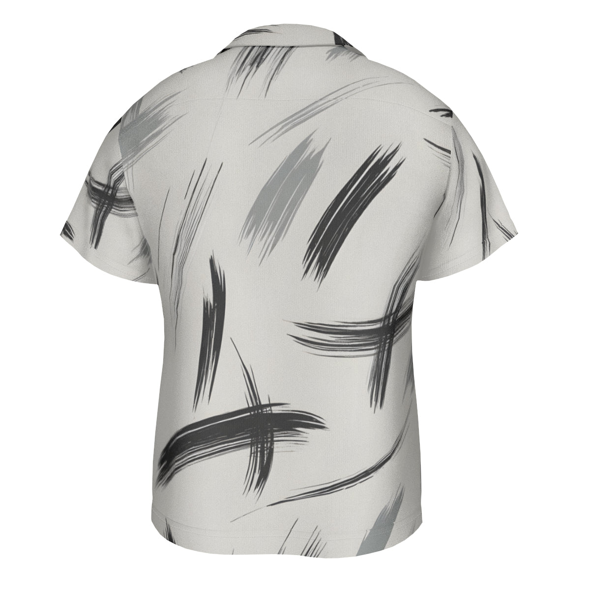 Minimalistic Paint Brush Short Sleeves Men's Shirt