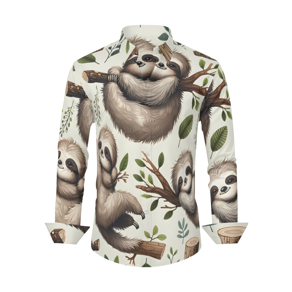 Sloth Men's Classic Long-Sleeved Shirt | Polyester