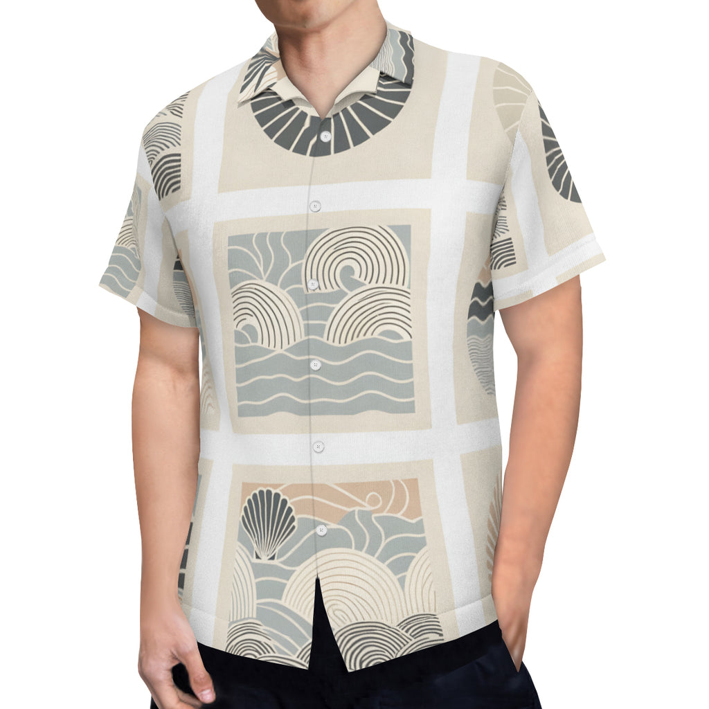 Tropical Minimalistic Short Sleeves Men's Shirt