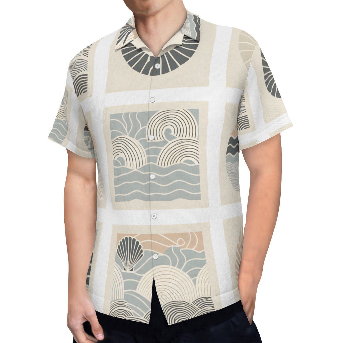 Tropical Minimalistic Short Sleeves Men's Shirt
