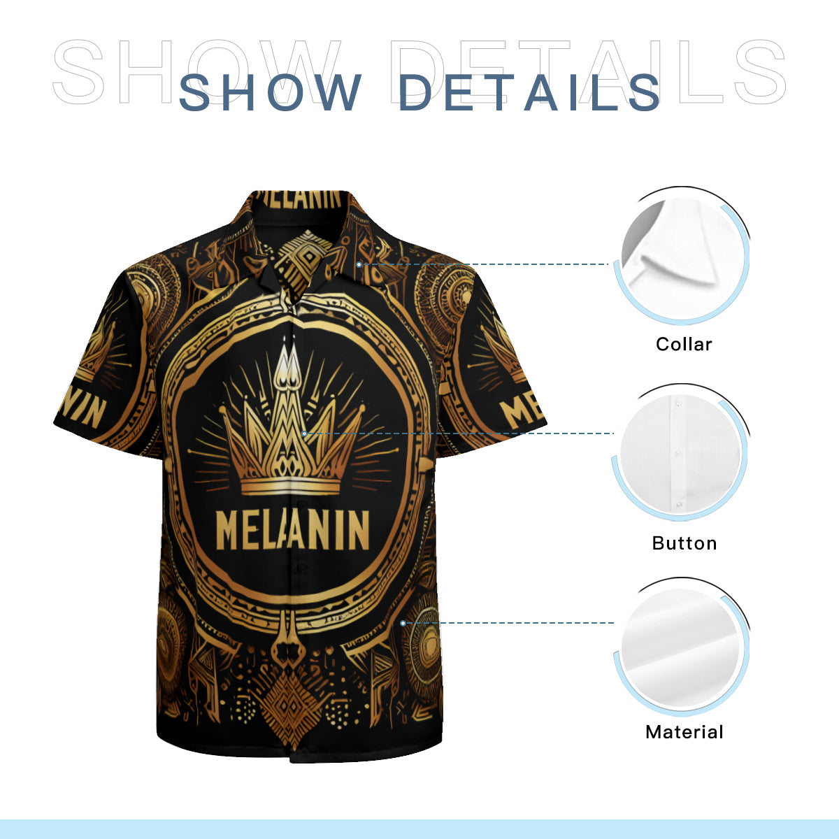 Melanin King Short Sleeves Men's Shirt