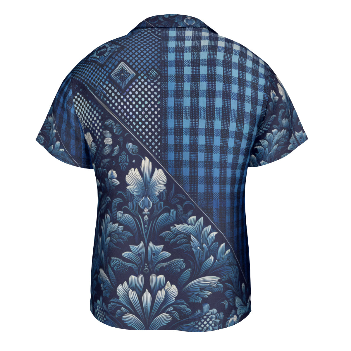 Blue Jeans Design Short Sleeves Men's Shirt
