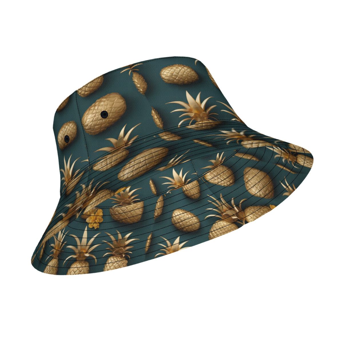 Pineapple Double-Sided Unisex Polyester Bucket Hat
