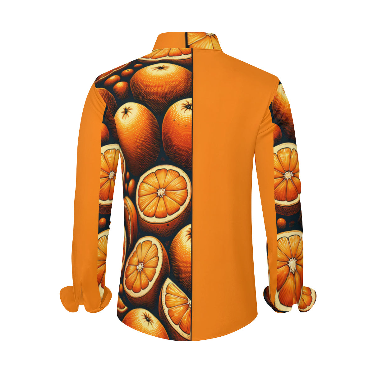 Orange Long Sleeves Men's Shirt