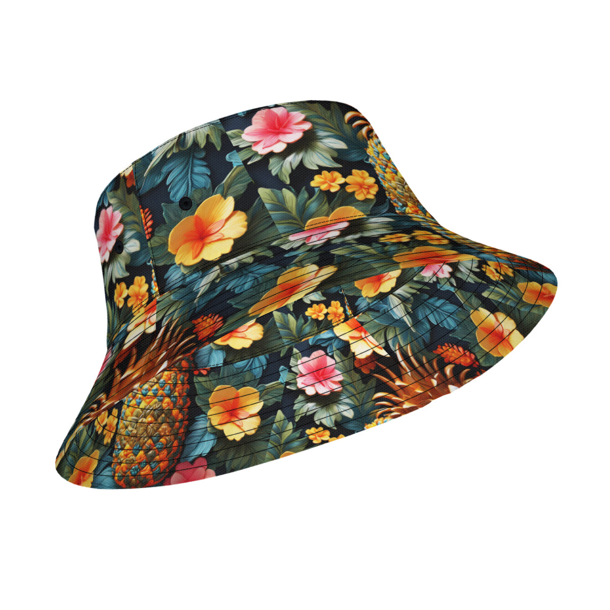 3D Pineapple Double-Sided Unisex Polyester Bucket Hat