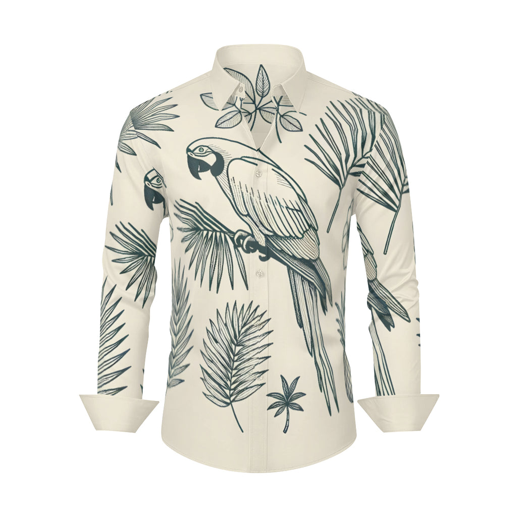 Lion Men's Classic Long-Sleeved Shirt | Polyester