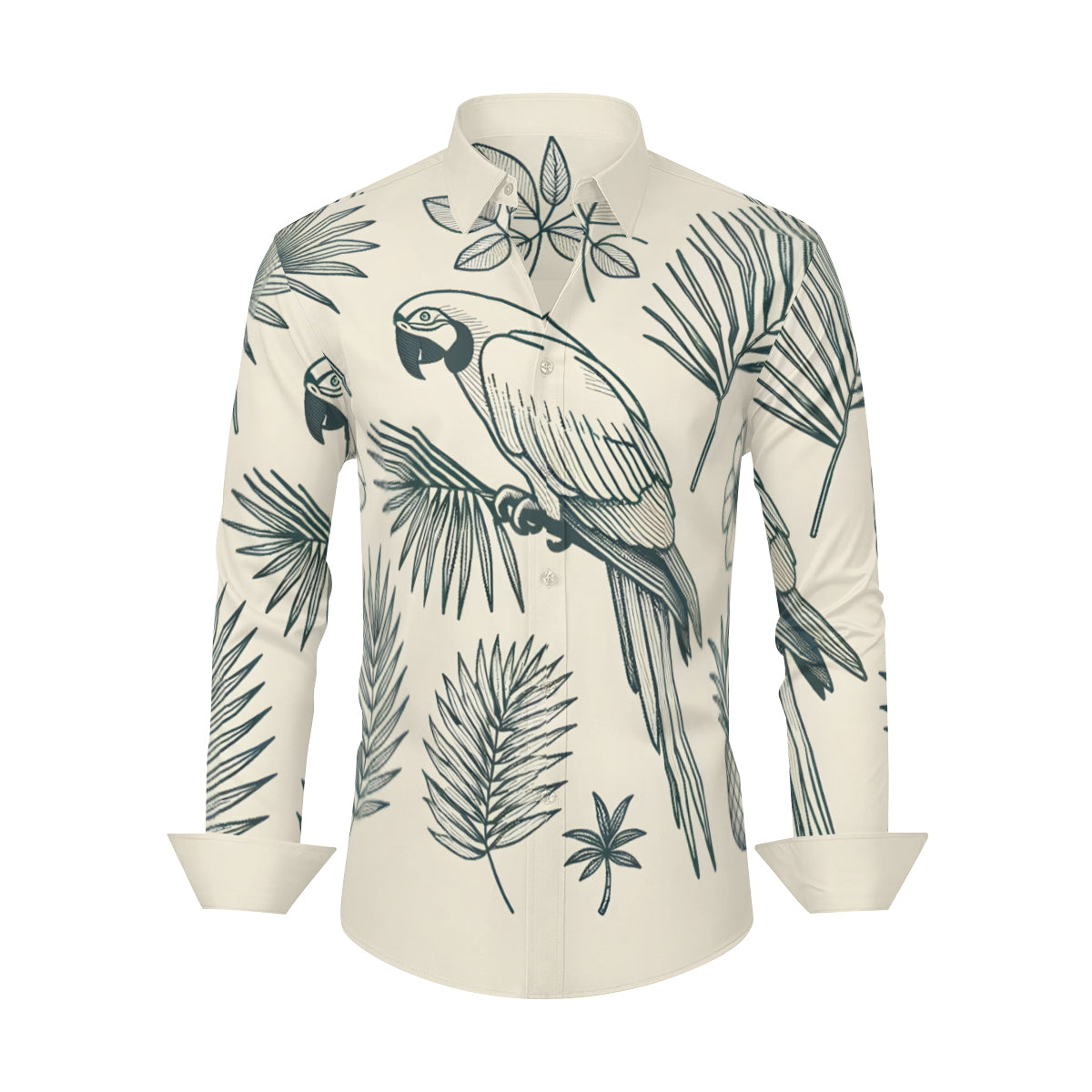 Lion Men's Classic Long-Sleeved Shirt | Polyester