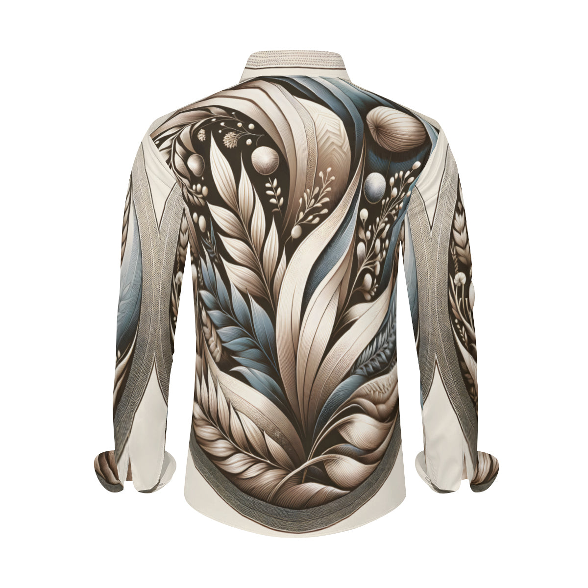 Abstract Men's Classic Long-Sleeved Shirt | Polyester