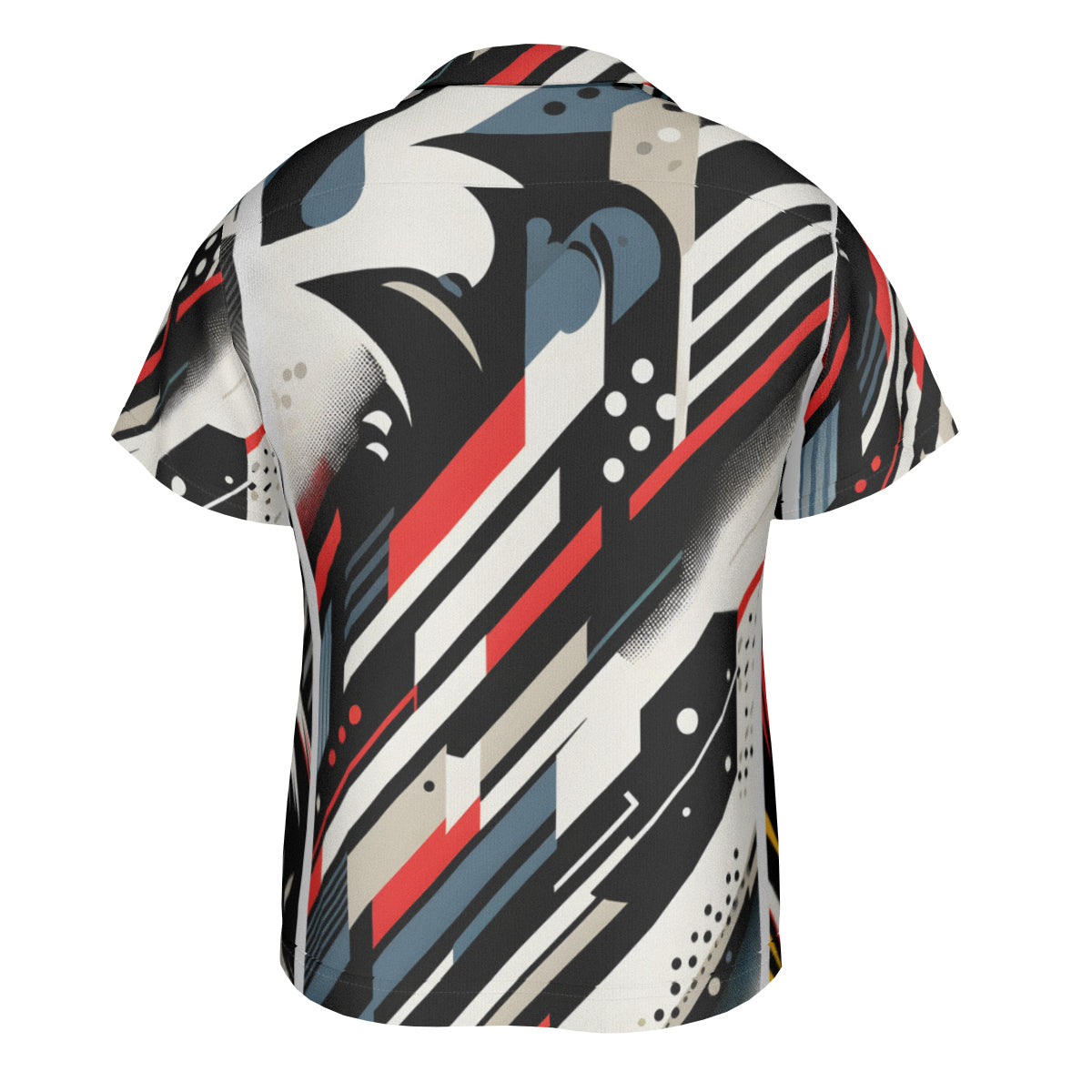 Abstract Short Sleeves Men's Shirt
