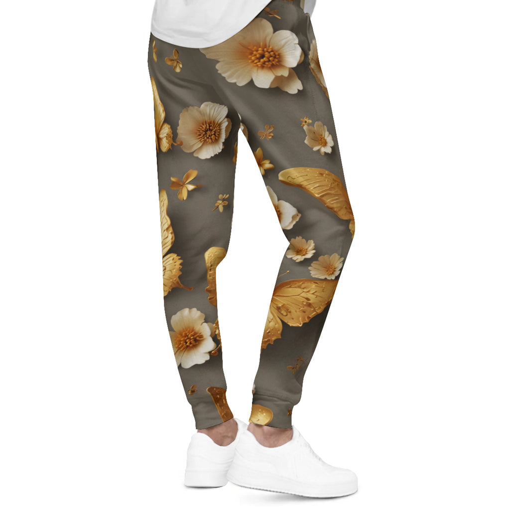 Little Golden Butterflies Men's Adult Hoodie Set (Double-Layer Hood) | Health Fabric