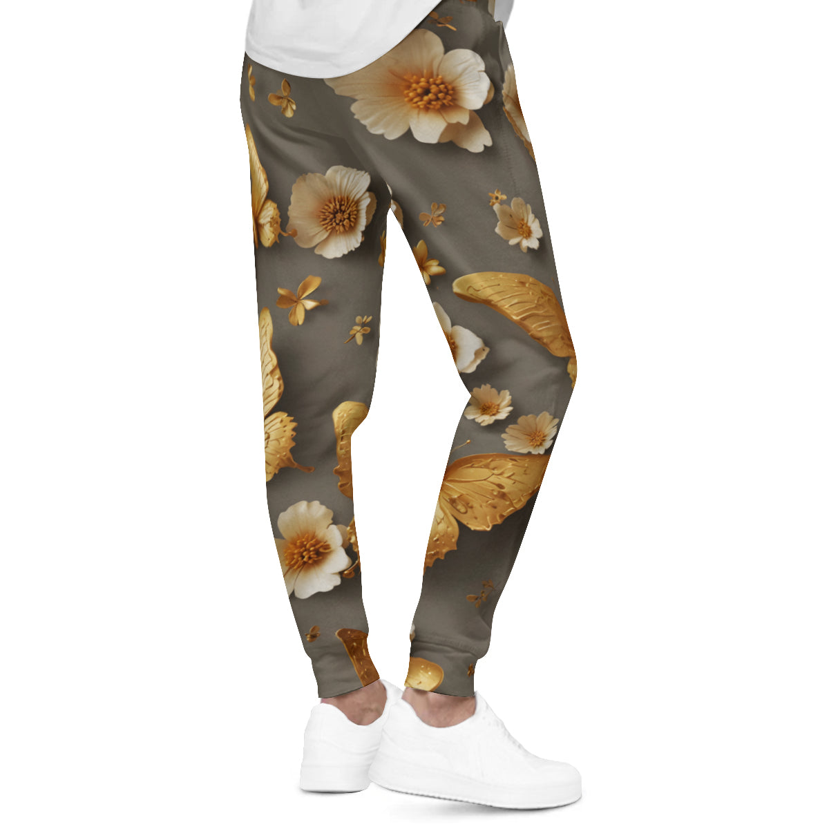 Little Golden Butterflies Men's Adult Hoodie Set (Double-Layer Hood) | Health Fabric
