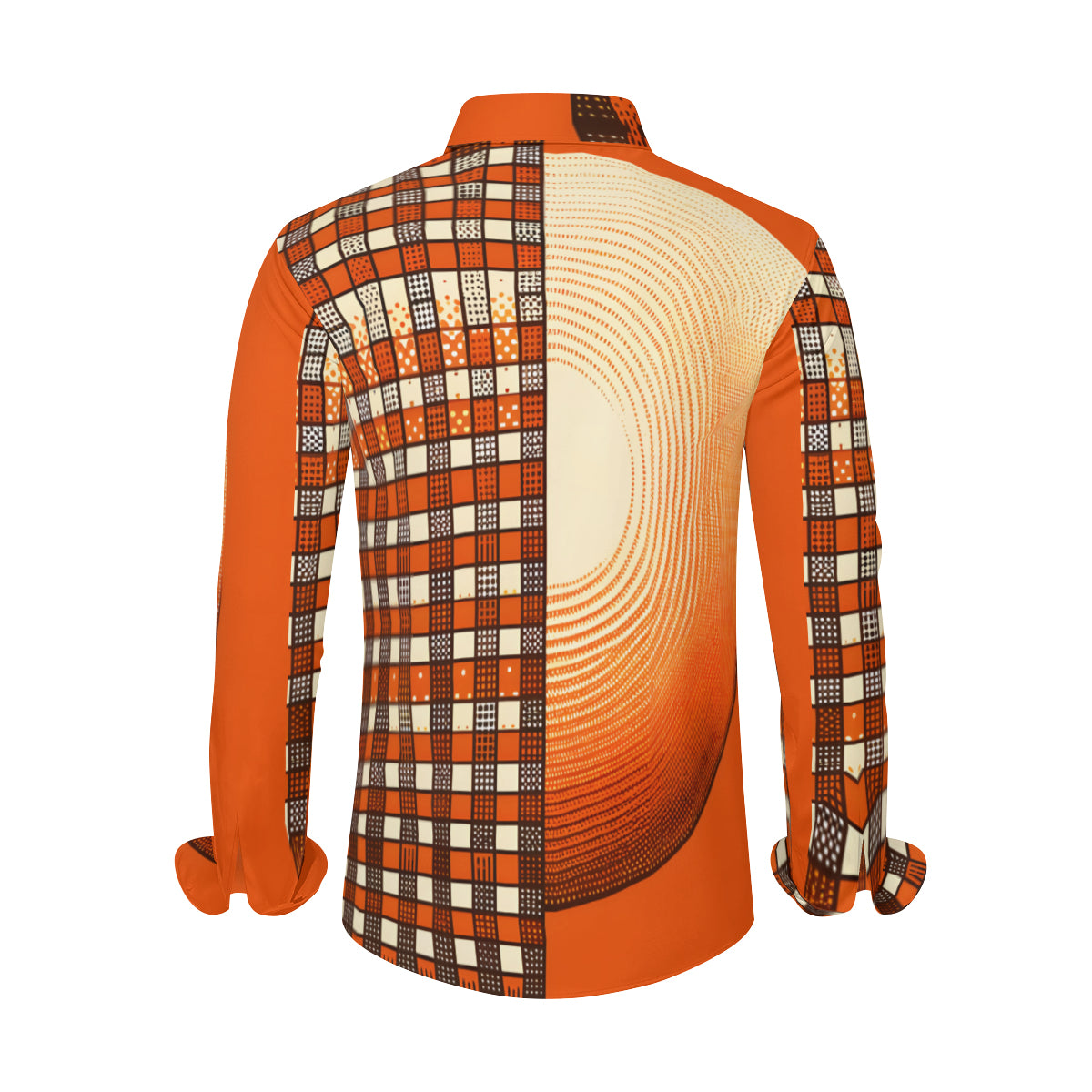 Orange Long Sleeves Men's Shirt