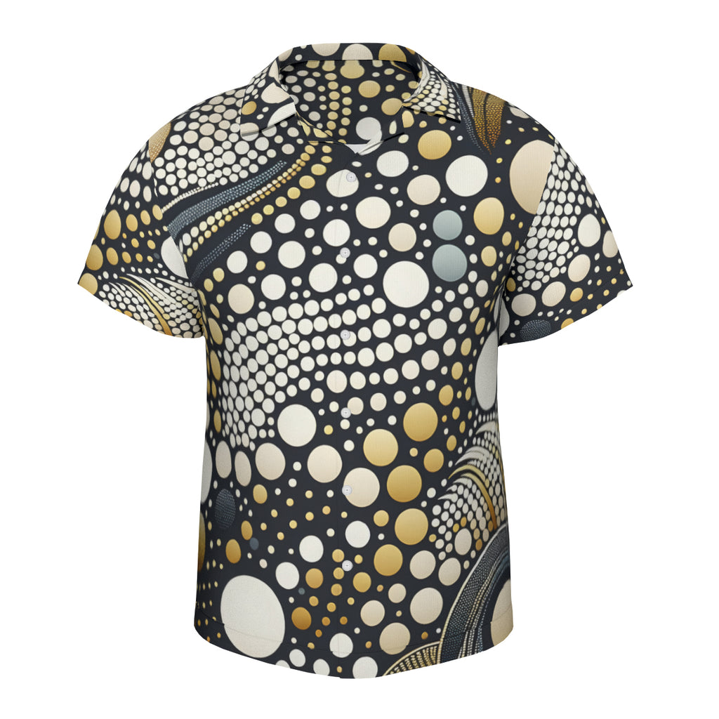 Abstract Dotted Short Sleeves Men's Shirt