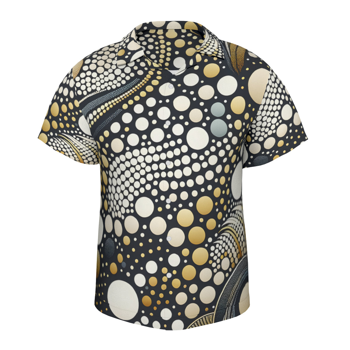 Abstract Dotted Short Sleeves Men's Shirt