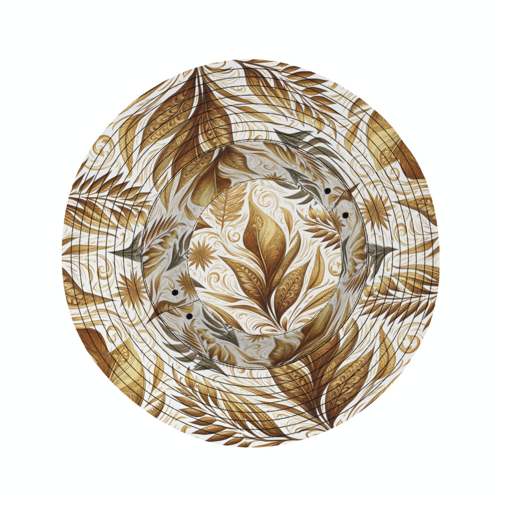 Golden Feathers Double-Sided Unisex Polyester Bucket Hat