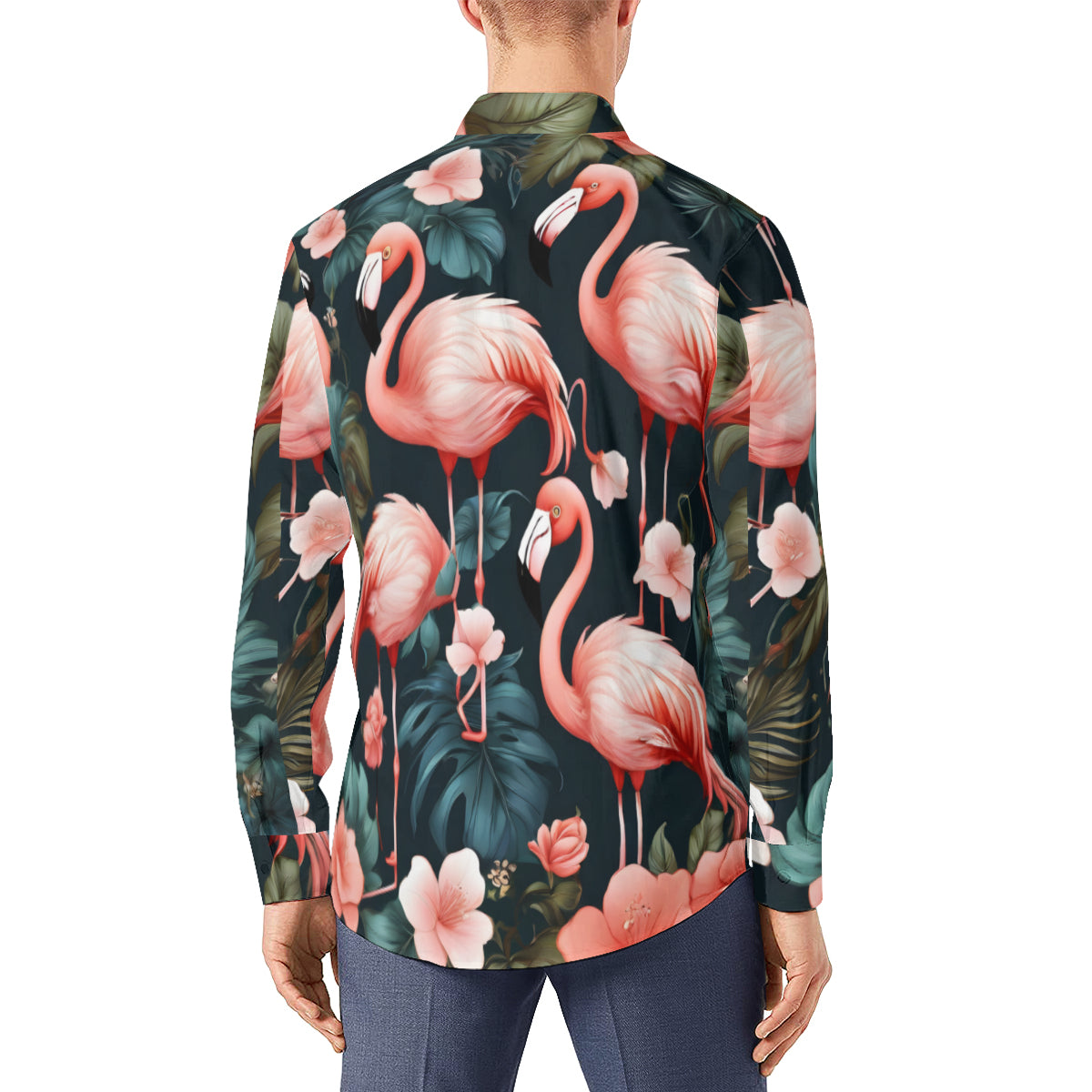 Flamingo Long Sleeves Men's Shirt
