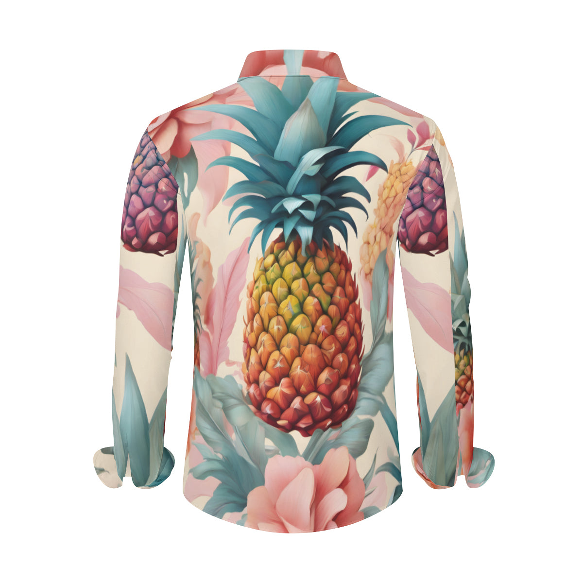 Pineapple Men's Classic Long-Sleeved Shirt | Polyester