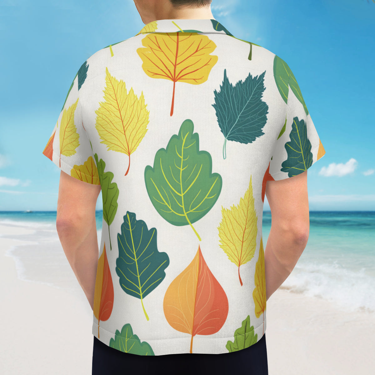 Autumn Floral Short Sleeves Men's Shirt