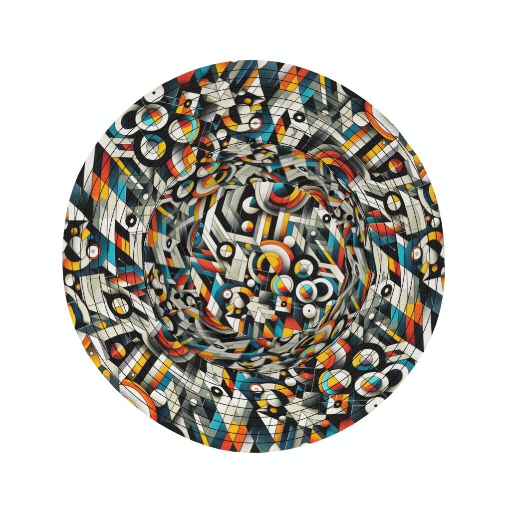 Abstract Double-Sided Unisex Polyester Bucket Hat