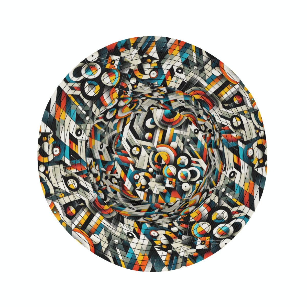Abstract Double-Sided Unisex Polyester Bucket Hat