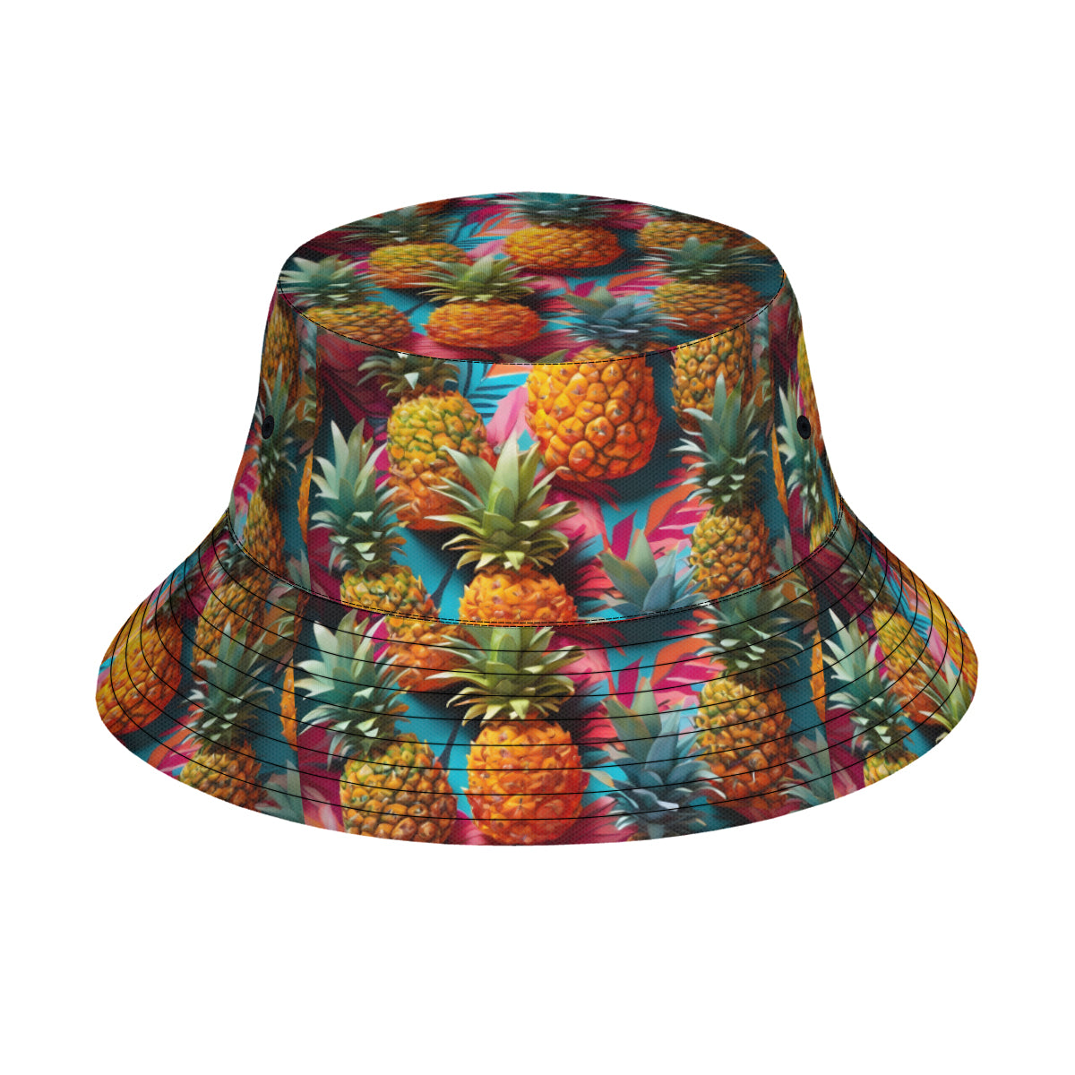 Pineapple Double-Sided Unisex Polyester Bucket Hat