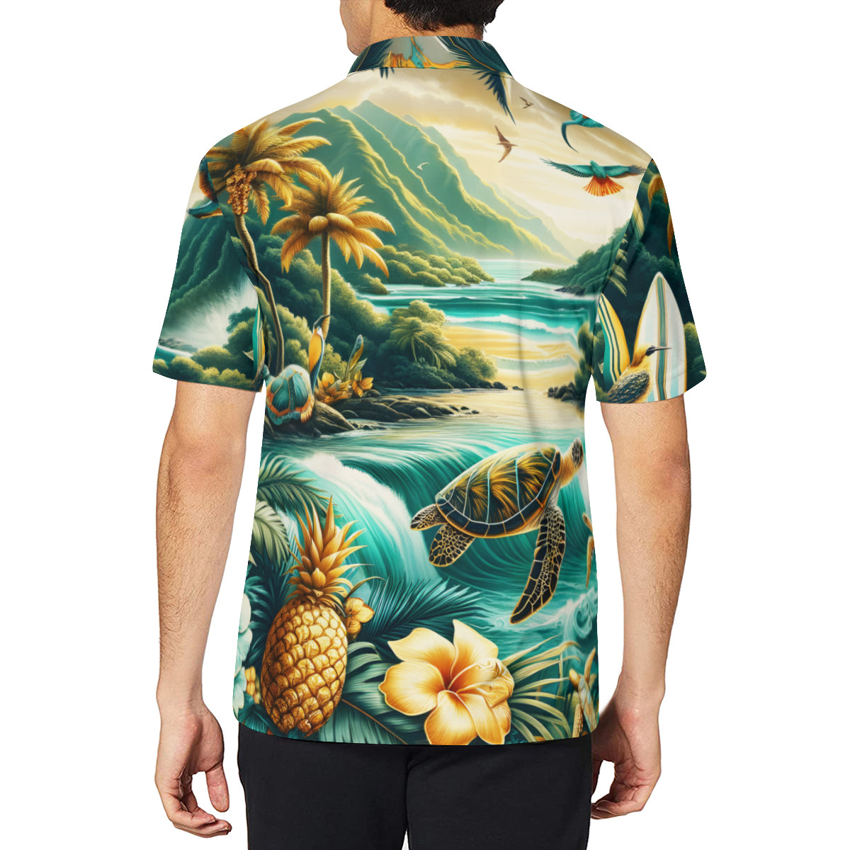 Seaworld Men's Premium European Size POLO Shirt | 95% Polyester+5% Spandex