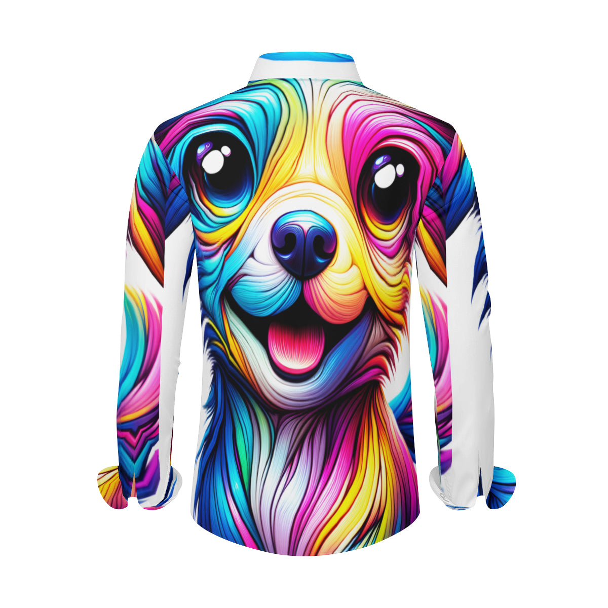 Dog Men's Classic Long-Sleeved Shirt | Polyester