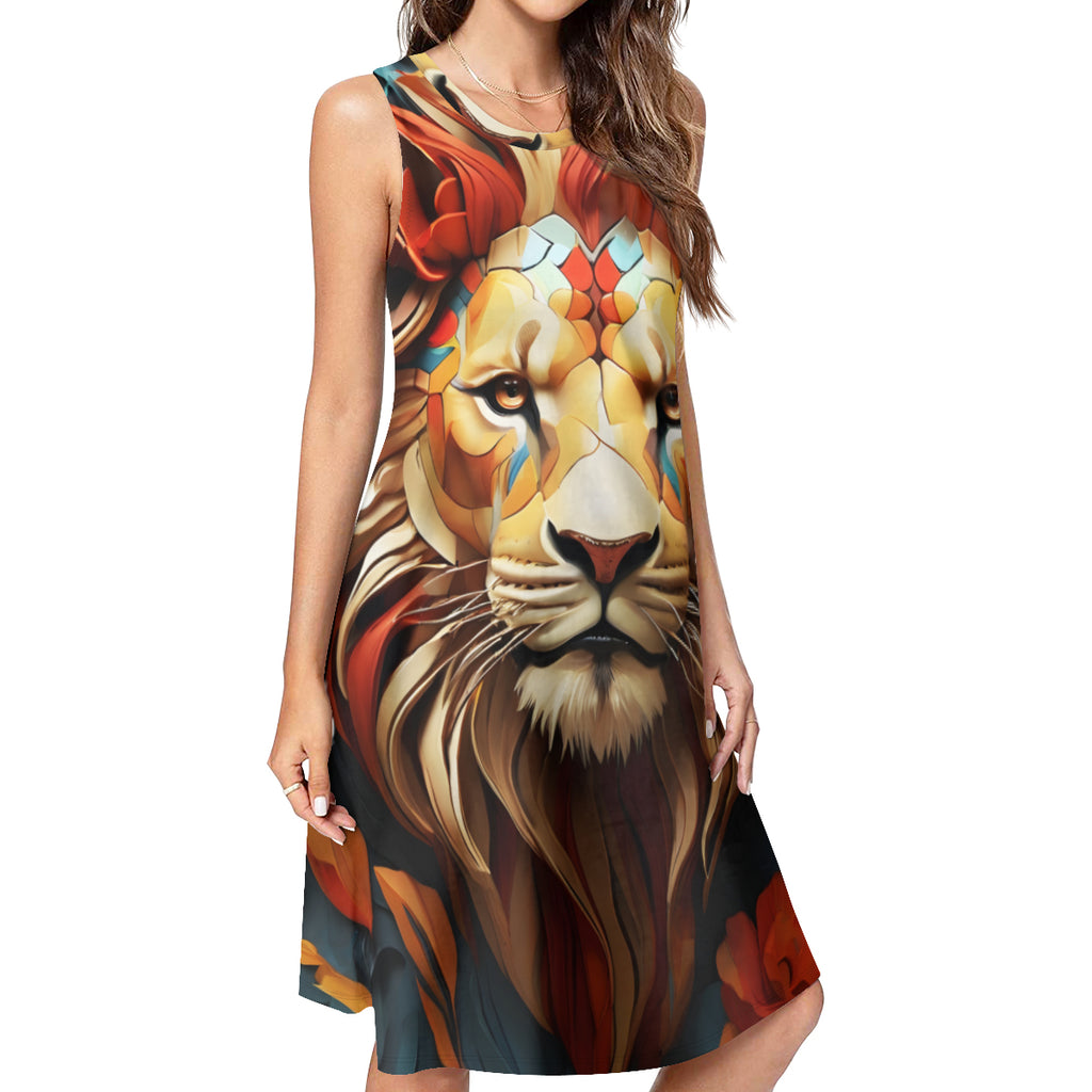 Lion Women's Casual Dress | Polyester