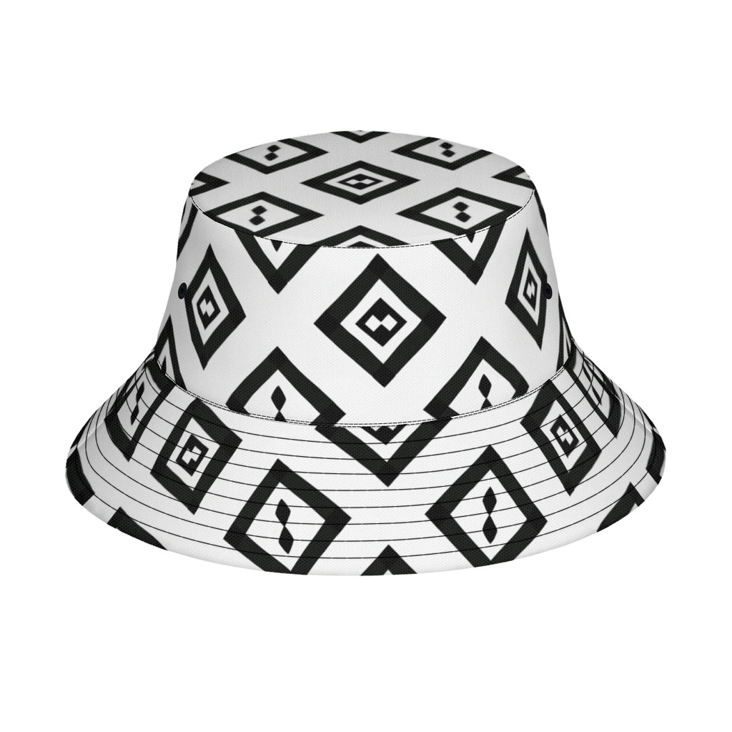 Black And White Double-Sided Unisex Polyester Bucket Hat