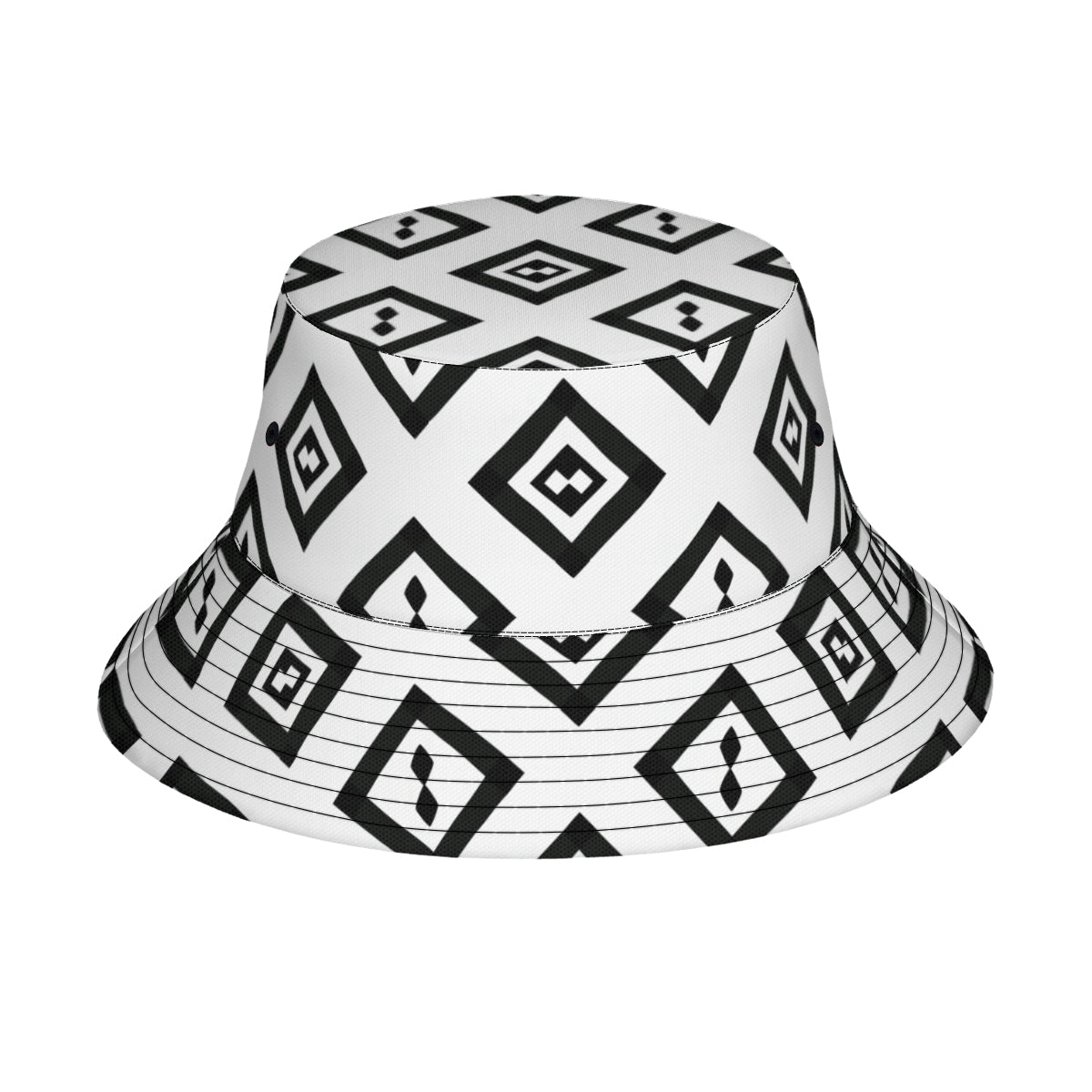 Black And White Double-Sided Unisex Polyester Bucket Hat