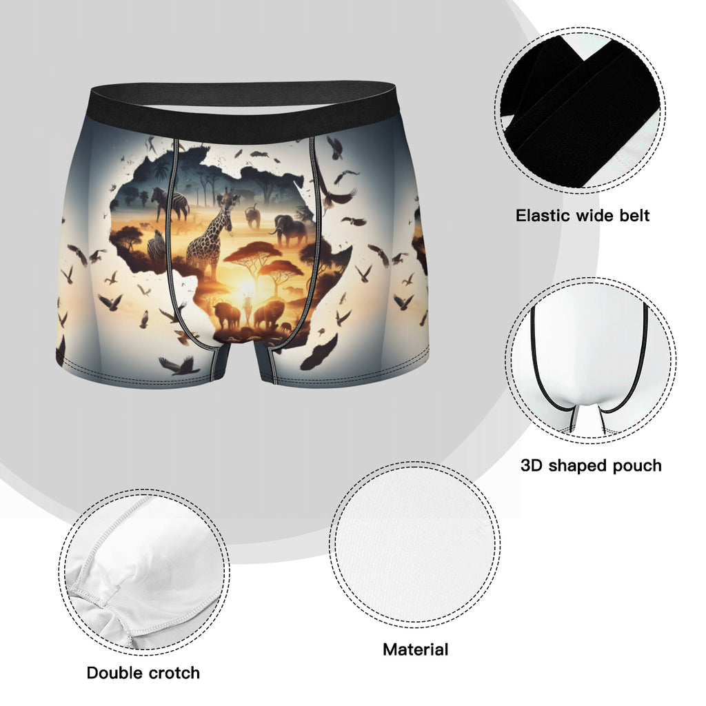African Sunset Men's Underwear (Multi-Faceted Design)