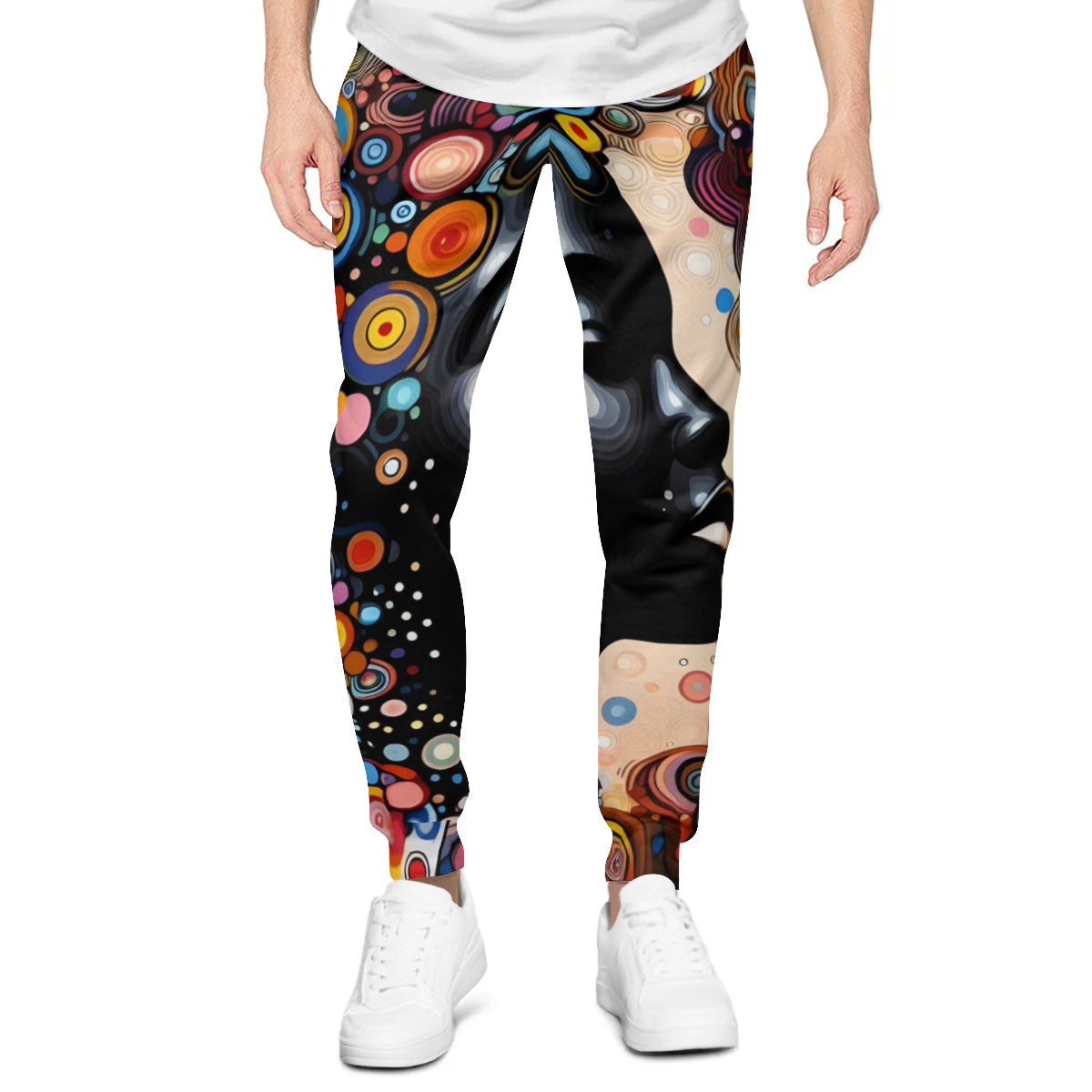 Abstract Afrocentric Men's Adult Hoodie Set (Double-Layer Hood) | Health Fabric