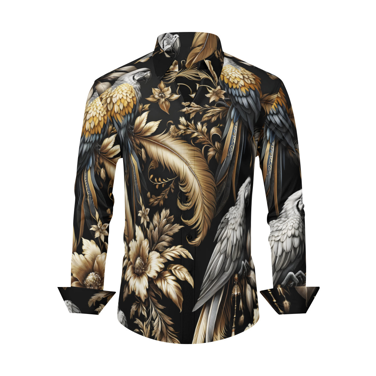 Elegance Feathers Men's Classic Long-Sleeved Shirt | Polyester