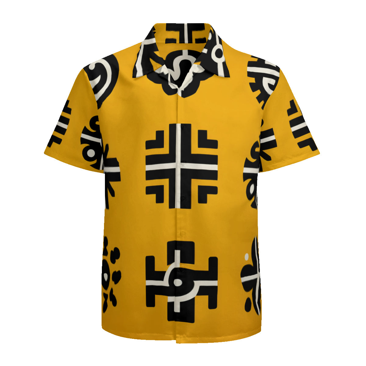 African Pattern Short Sleeves Men's Shirt