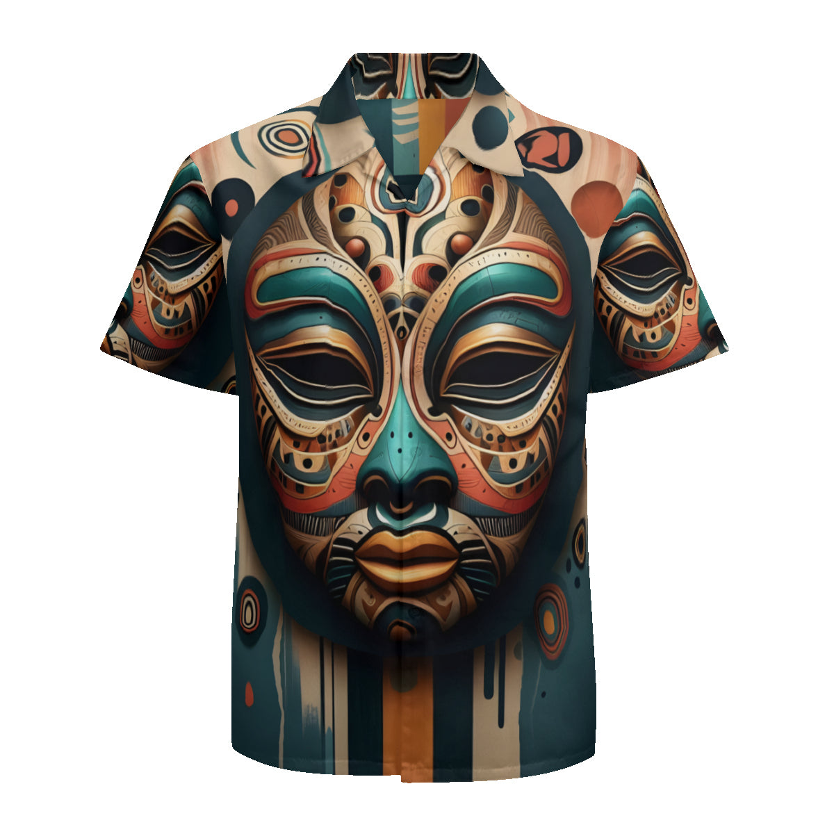 African Mask Short Sleeves Men's Shirt