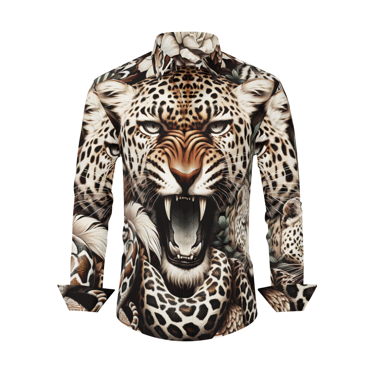 Leopard Long Sleeves Men's Shirt