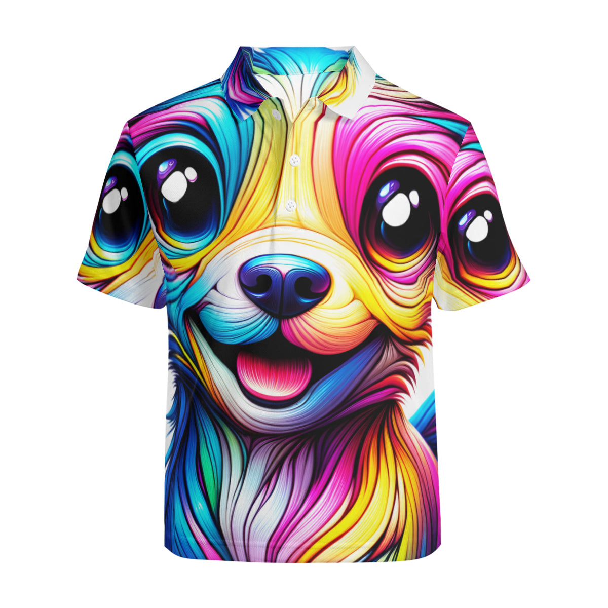Dog Men's Premium European Size POLO Shirt | 95% Polyester+5% Spandex