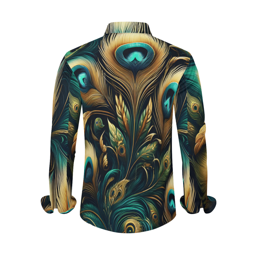 Peacock Long Sleeves Men's Shirt